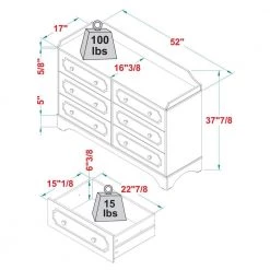 6-Drawer Grey Solid Wood Traditional Dresser by Welwick Designs 26 6-Drawer Grey Solid Wood Traditional Dresser by Welwick Designs -Deals Welwick Designs Store grey welwick designs dressers hd9403 76 1000