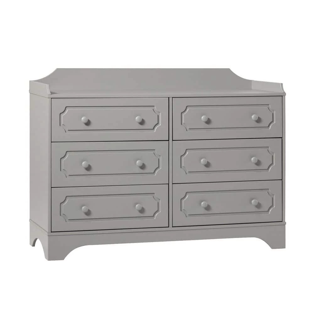 6-Drawer Grey Solid Wood Traditional Dresser by Welwick Designs 2 6-Drawer Grey Solid Wood Traditional Dresser by Welwick Designs - Image 2