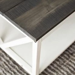 Grey and White Wash Solid Wood Table Set (3-Piece) by Welwick Designs -Deals Welwick Designs Store grey white wash welwick designs coffee tables hd8689 4f 1000