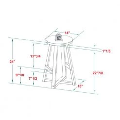 24 in. Mahogany/Black Backless Solid Wood Frame Rustic Counter Height Bar Stool by Welwick Designs -Deals Welwick Designs Store mahogany black welwick designs bar stools hd9408 44 1000