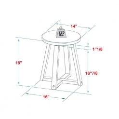 18 in. Mahogany/Black Backless Solid Wood Frame Rustic Dining Stool by Welwick Designs -Deals Welwick Designs Store mahogany black welwick designs bar stools hd9412 76 1000