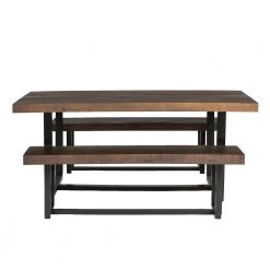 3-Piece Mahogany/Black Farmhouse Dining Set Seats 4 by Welwick Designs 17 3-Piece Mahogany/Black Farmhouse Dining Set Seats 4 by Welwick Designs -Deals Welwick Designs Store mahogany black welwick designs dining room sets hd9415 4f 1000