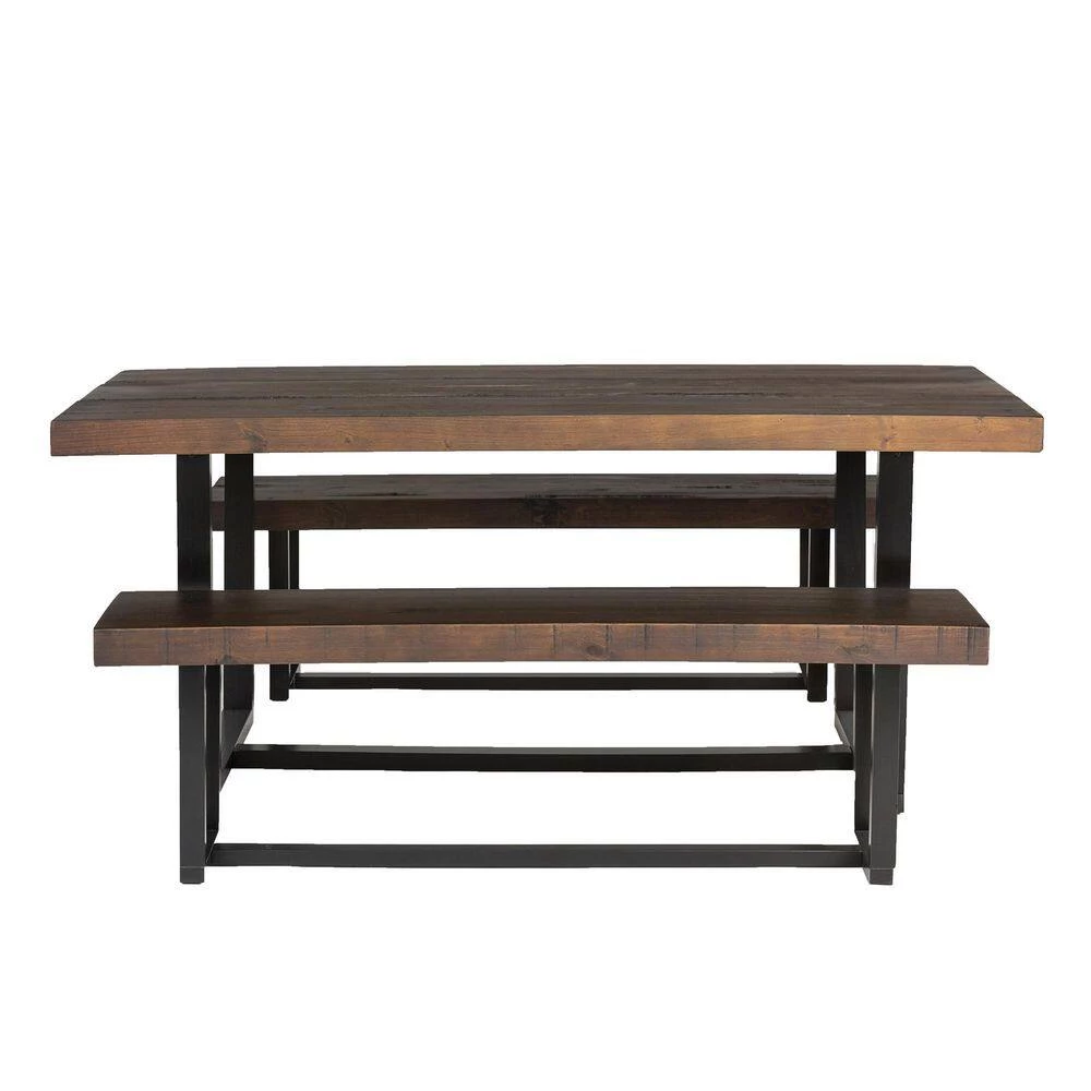 3-Piece Mahogany/Black Farmhouse Dining Set Seats 4 by Welwick Designs 7 3-Piece Mahogany/Black Farmhouse Dining Set Seats 4 by Welwick Designs - Image 7