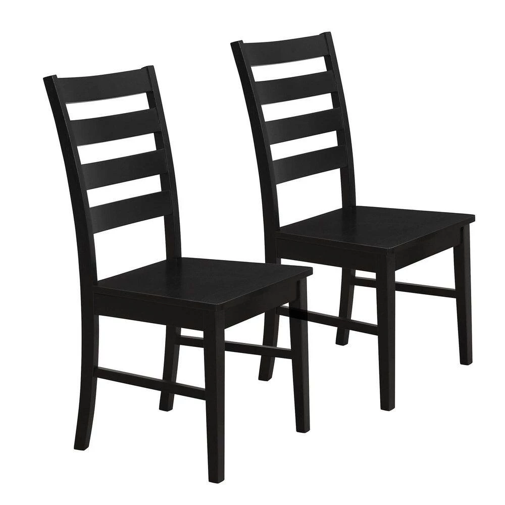 5-Piece Mahogany/Black Farmhouse Dining Set Seats 4 by Welwick Designs 5 5-Piece Mahogany/Black Farmhouse Dining Set Seats 4 by Welwick Designs - Image 5