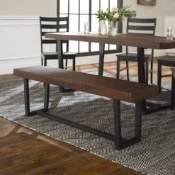 6-Piece Mahogany/Black Farmhouse Dining Set Seats 6 by Welwick Designs -Deals Welwick Designs Store mahogany black welwick designs dining room sets hd9419 c3 1000