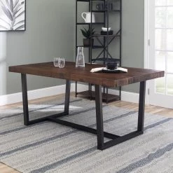 5-Piece Meridian Mahogany/Black Farmhouse Dining Set Seats 4 by Welwick Designs -Deals Welwick Designs Store mahogany black welwick designs dining room sets hd9423 1d 1000