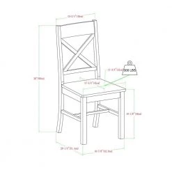 5-Piece Meridian Mahogany/Black Farmhouse Dining Set Seats 4 by Welwick Designs -Deals Welwick Designs Store mahogany black welwick designs dining room sets hd9423 76 1000