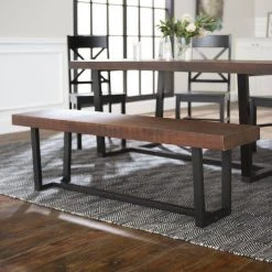 6-Piece Meridian Mahogany/Black Farmhouse Dining Set Seats 6 by Welwick Designs 21 6-Piece Meridian Mahogany/Black Farmhouse Dining Set Seats 6 by Welwick Designs -Deals Welwick Designs Store mahogany black welwick designs dining room sets hd9425 1f 1000