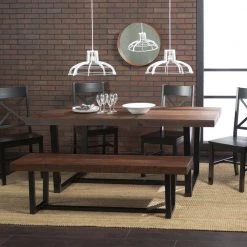 6-Piece Meridian Mahogany/Black Farmhouse Dining Set Seats 6 by Welwick Designs 25 6-Piece Meridian Mahogany/Black Farmhouse Dining Set Seats 6 by Welwick Designs -Deals Welwick Designs Store mahogany black welwick designs dining room sets hd9425 31 1000