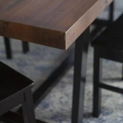 7-Piece Meridian Mahogany/Black Farmhouse Dining Set Seats 6 by Welwick Designs -Deals Welwick Designs Store mahogany black welwick designs dining room sets hd9427 1d 1000