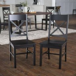7-Piece Meridian Mahogany/Black Farmhouse Dining Set Seats 6 by Welwick Designs -Deals Welwick Designs Store mahogany black welwick designs dining room sets hd9427 4f 1000