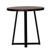 36 in. Round Mahogany/Black Solid Wood Top and Frame Rustic Counter-Height Dining Table (Seats 4) by Welwick Designs