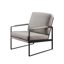 Mushroom Fabric and Metal Urban Modern Lounge Chair by Welwick Designs -Deals Welwick Designs Store mushroom black welwick designs accent chairs hd9461 40 1000
