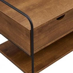Natural Walnut Industrial Metal and Wood 2-Drawer Storage Bench with Lower Shelf (20 in. H x 36 in. W x 16 in. D) by Welwick Designs 9 Natural Walnut Industrial Metal and Wood 2-Drawer Storage Bench with Lower Shelf (20 in. H x 36 in. W x 16 in. D) by Welwick Designs -Deals Welwick Designs Store natural walnut welwick designs dining benches hd9193 1d 1000