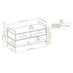 Natural Walnut Industrial Metal and Wood 2-Drawer Storage Bench with Lower Shelf (20 in. H x 36 in. W x 16 in. D) by Welwick Designs 7 Natural Walnut Industrial Metal and Wood 2-Drawer Storage Bench with Lower Shelf (20 in. H x 36 in. W x 16 in. D) by Welwick Designs -Deals Welwick Designs Store natural walnut welwick designs dining benches hd9193 40 1000