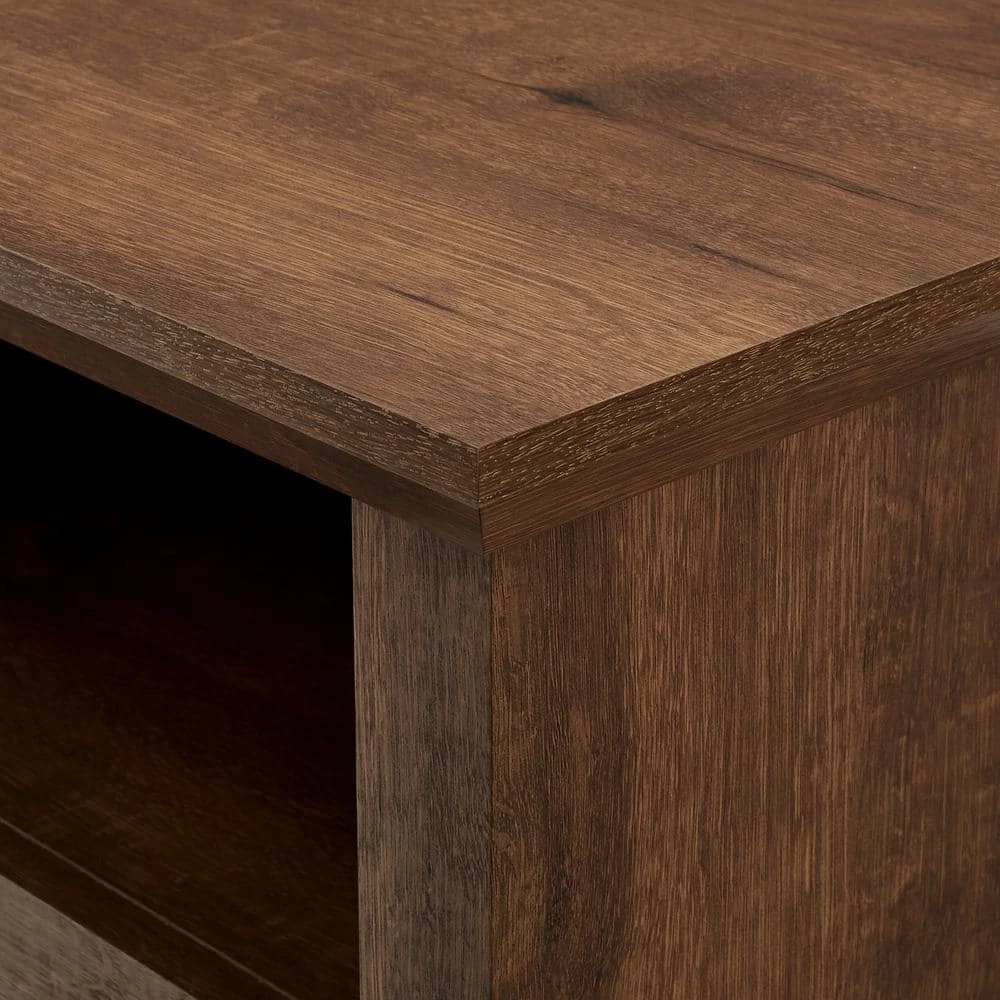 44 in. Natural Walnut Wood and Glass Transitional Farmhouse Window Pane Door Corner TV Stand Fits TVs up to 50 in. by Welwick Designs 5 44 in. Natural Walnut Wood and Glass Transitional Farmhouse Window Pane Door Corner TV Stand Fits TVs up to 50 in. by Welwick Designs - Image 5