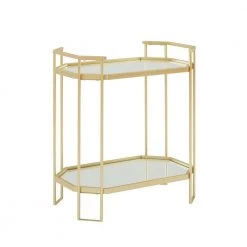 Pale Gold Metal and Mirrors Modern Glam Accent Table by Welwick Designs -Deals Welwick Designs Store pale gold welwick designs console tables hd9396 1f 1000