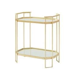 Pale Gold Metal and Mirrors Modern Glam Accent Table by Welwick Designs -Deals Welwick Designs Store pale gold welwick designs console tables hd9396 44 1000
