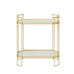 Pale Gold Metal and Mirrors Modern Glam Accent Table by Welwick Designs -Deals Welwick Designs Store pale gold welwick designs console tables hd9396 66 1000