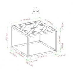 25 in. Parquet Veneer Square Wooden Modern Coffee Table by Welwick Designs 18 25 in. Parquet Veneer Square Wooden Modern Coffee Table by Welwick Designs -Deals Welwick Designs Store parquet veneer welwick designs coffee tables hd9455 1f 1000