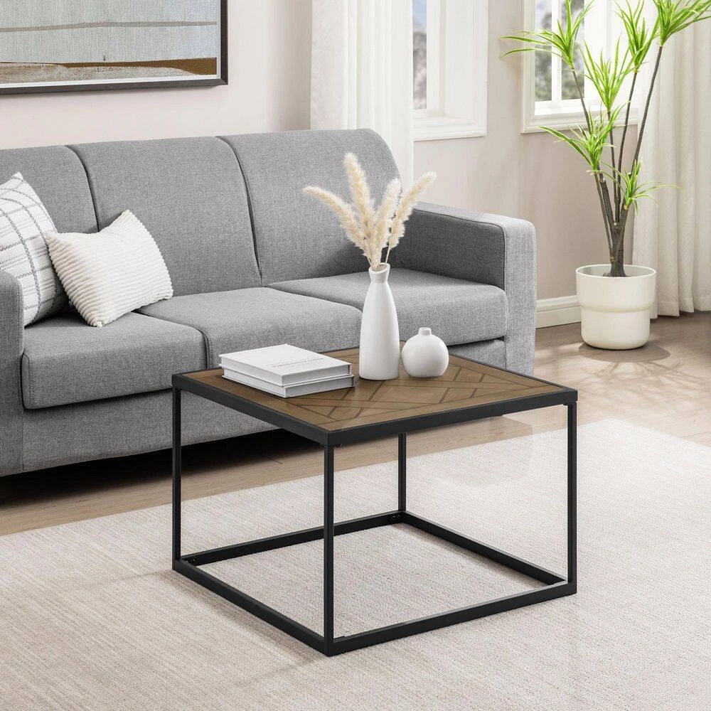 25 in. Parquet Veneer Square Wooden Modern Coffee Table by Welwick Designs 10 25 in. Parquet Veneer Square Wooden Modern Coffee Table by Welwick Designs - Image 10