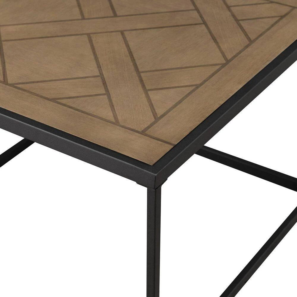 25 in. Parquet Veneer Square Wooden Modern Coffee Table by Welwick Designs 8 25 in. Parquet Veneer Square Wooden Modern Coffee Table by Welwick Designs - Image 8