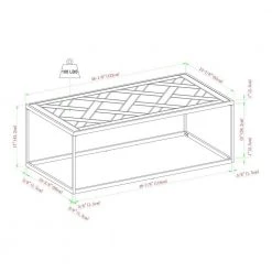 48 in. Parquet Veneer Modern Rectangle Wooden Coffee Table by Welwick Designs -Deals Welwick Designs Store parquet veneer welwick designs coffee tables hd9457 1f 1000