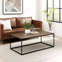 48 in. Parquet Veneer Modern Rectangle Wooden Coffee Table by Welwick Designs -Deals Welwick Designs Store parquet veneer welwick designs coffee tables hd9457 31 1000