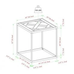 20 in. Parquet Veneer Square Wooden Modern End Table by Welwick Designs -Deals Welwick Designs Store parquet veneer welwick designs end side tables hd9456 1f 1000