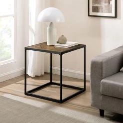 20 in. Parquet Veneer Square Wooden Modern End Table by Welwick Designs -Deals Welwick Designs Store parquet veneer welwick designs end side tables hd9456 31 1000