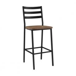 25.5 in. H Reclaimed Barnwood Industrial Slat Back Counter Stools (2-Pack) by Welwick Designs -Deals Welwick Designs Store reclaimed barnwood black welwick designs bar stools hd8313 1d 1000