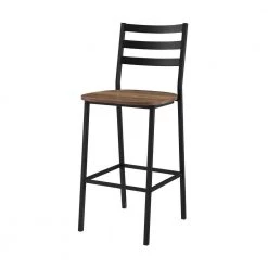 25.5 in. H Reclaimed Barnwood Industrial Slat Back Counter Stools (2-Pack) by Welwick Designs -Deals Welwick Designs Store reclaimed barnwood black welwick designs bar stools hd8313 66 1000