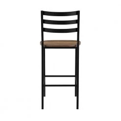 25.5 in. H Reclaimed Barnwood Industrial Slat Back Counter Stools (2-Pack) by Welwick Designs -Deals Welwick Designs Store reclaimed barnwood black welwick designs bar stools hd8313 77 1000