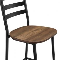 25.5 in. H Reclaimed Barnwood Industrial Slat Back Counter Stools (2-Pack) by Welwick Designs -Deals Welwick Designs Store reclaimed barnwood black welwick designs bar stools hd8313 a0 1000