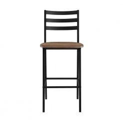 25.5 in. H Reclaimed Barnwood Industrial Slat Back Counter Stools (2-Pack) by Welwick Designs -Deals Welwick Designs Store reclaimed barnwood black welwick designs bar stools hd8313 c3 1000