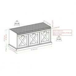 39 in. W. Rustic Oak/Brushed White and Storm Grey Wood Storage Bench with 3-Drawers by Welwick Designs -Deals Welwick Designs Store reclaimed barnwood brushed white welwick designs dining benches hd8888 c3 1000