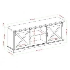 70 in. Reclaimed Barnwood and Brushed White Wood and Metal TV Stand with Sliding X Barn Doors (Max tv size 80 in.) by Welwick Designs -Deals Welwick Designs Store reclaimed barnwood brushed white welwick designs tv stands hd8723 40 1000