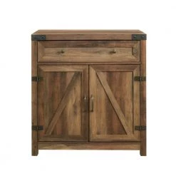 Barnwood Collection 30 in. Barnwood Accent Cabinet with Barn Doors by Welwick Designs