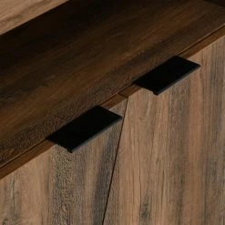 Reclaimed Barnwood and Metal Contemporary Asymmetrical 2-Door Accent Cabinet by Welwick Designs -Deals Welwick Designs Store reclaimed barnwood welwick designs accent cabinets hd9069 1d 1000