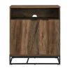 Reclaimed Barnwood and Metal Contemporary Asymmetrical 2-Door Accent Cabinet by Welwick Designs