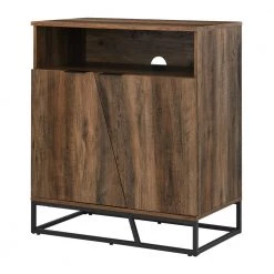 Reclaimed Barnwood and Metal Contemporary Asymmetrical 2-Door Accent Cabinet by Welwick Designs -Deals Welwick Designs Store reclaimed barnwood welwick designs accent cabinets hd9069 a0 1000