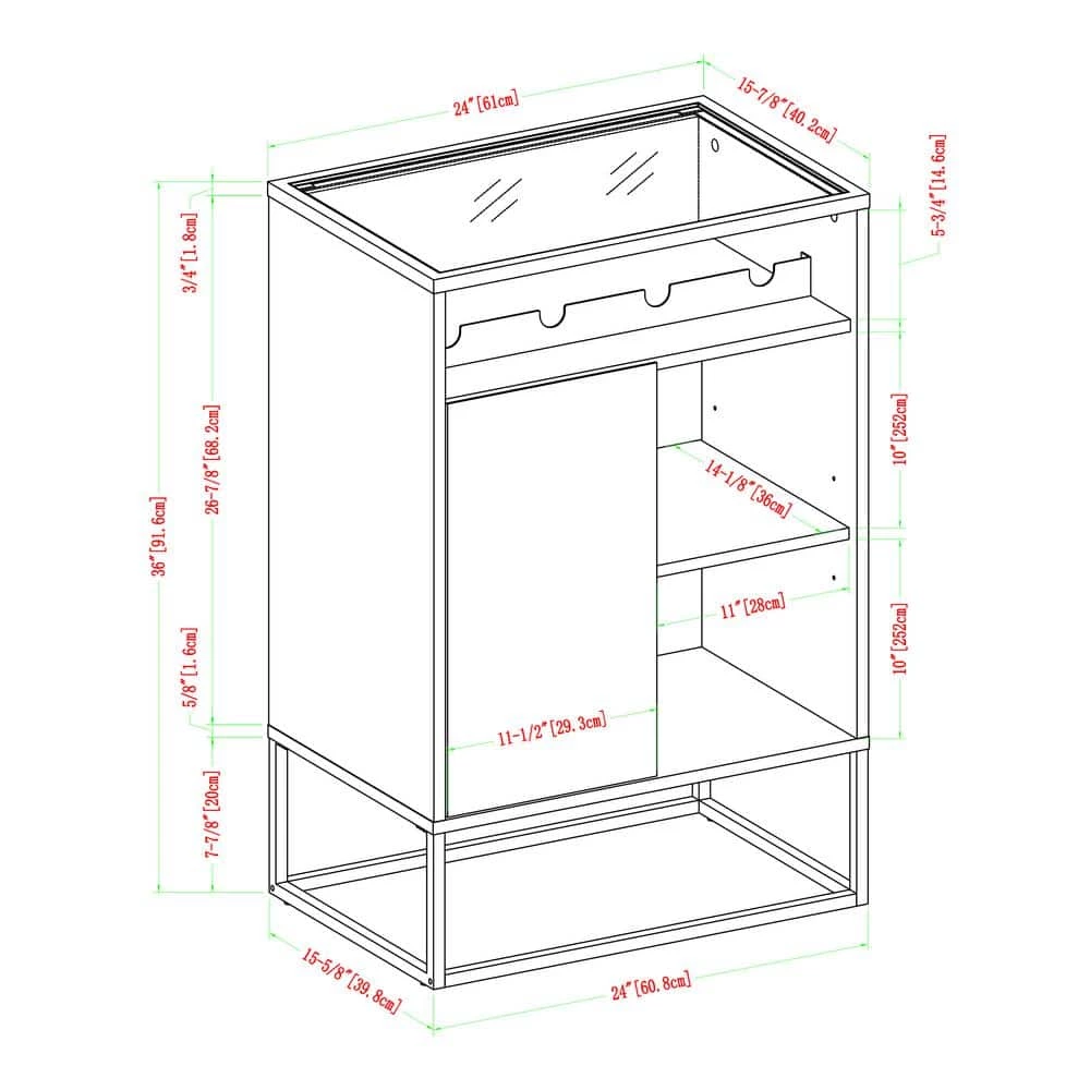 Reclaimed Barnwood Wood Bar Cabinet with Optional Wine Rack by Welwick Designs 7 Reclaimed Barnwood Wood Bar Cabinet with Optional Wine Rack by Welwick Designs - Image 7