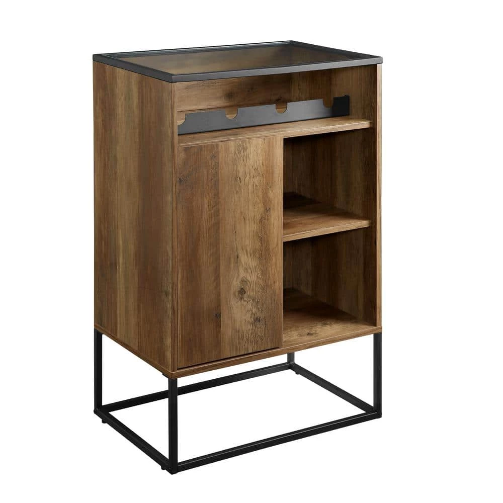 Reclaimed Barnwood Wood Bar Cabinet with Optional Wine Rack by Welwick Designs 2 Reclaimed Barnwood Wood Bar Cabinet with Optional Wine Rack by Welwick Designs - Image 2