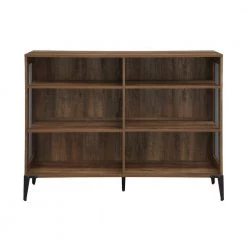 40.25 in. Reclaimed Barn Wood 6-shelf Standard Bookcase with Adjustable Shelves by Welwick Designs -Deals Welwick Designs Store reclaimed barnwood welwick designs bookcases bookshelves hd8292 77 1000