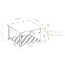 30 in. Reclaimed Barnwood Medium Square Wood Coffee Table with Drawers by Welwick Designs -Deals Welwick Designs Store reclaimed barnwood welwick designs coffee tables hd8614 40 1000