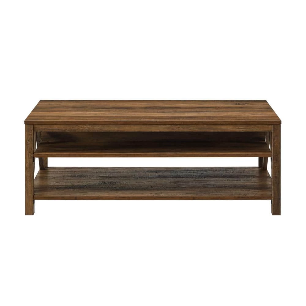 48 in. Reclaimed Barnwood Large Rectangle Wood Coffee Table with Shelf by Welwick Designs 8 48 in. Reclaimed Barnwood Large Rectangle Wood Coffee Table with Shelf by Welwick Designs - Image 8