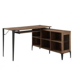 52 in. L-Shaped Reclaimed Barnwood Computer Desks with Keyboard Tray by Welwick Designs -Deals Welwick Designs Store reclaimed barnwood welwick designs computer desks hd8458 77 1000