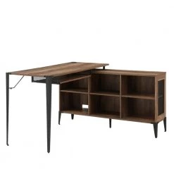 52 in. L-Shaped Reclaimed Barnwood Computer Desks with Keyboard Tray by Welwick Designs -Deals Welwick Designs Store reclaimed barnwood welwick designs computer desks hd8458 a0 1000