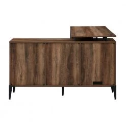 52 in. L-Shaped Reclaimed Barnwood Computer Desks with Keyboard Tray by Welwick Designs -Deals Welwick Designs Store reclaimed barnwood welwick designs computer desks hd8458 c3 1000