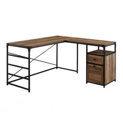 L-Shaped Rustic Oak and Metal Industrial 2-Drawer Computer Desk with File Storage by Welwick Designs 14 L-Shaped Rustic Oak and Metal Industrial 2-Drawer Computer Desk with File Storage by Welwick Designs -Deals Welwick Designs Store reclaimed barnwood welwick designs computer desks hd8984 66 1000